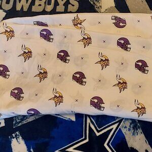 Vikings Full size Flat sheet only and 2 pillowcases